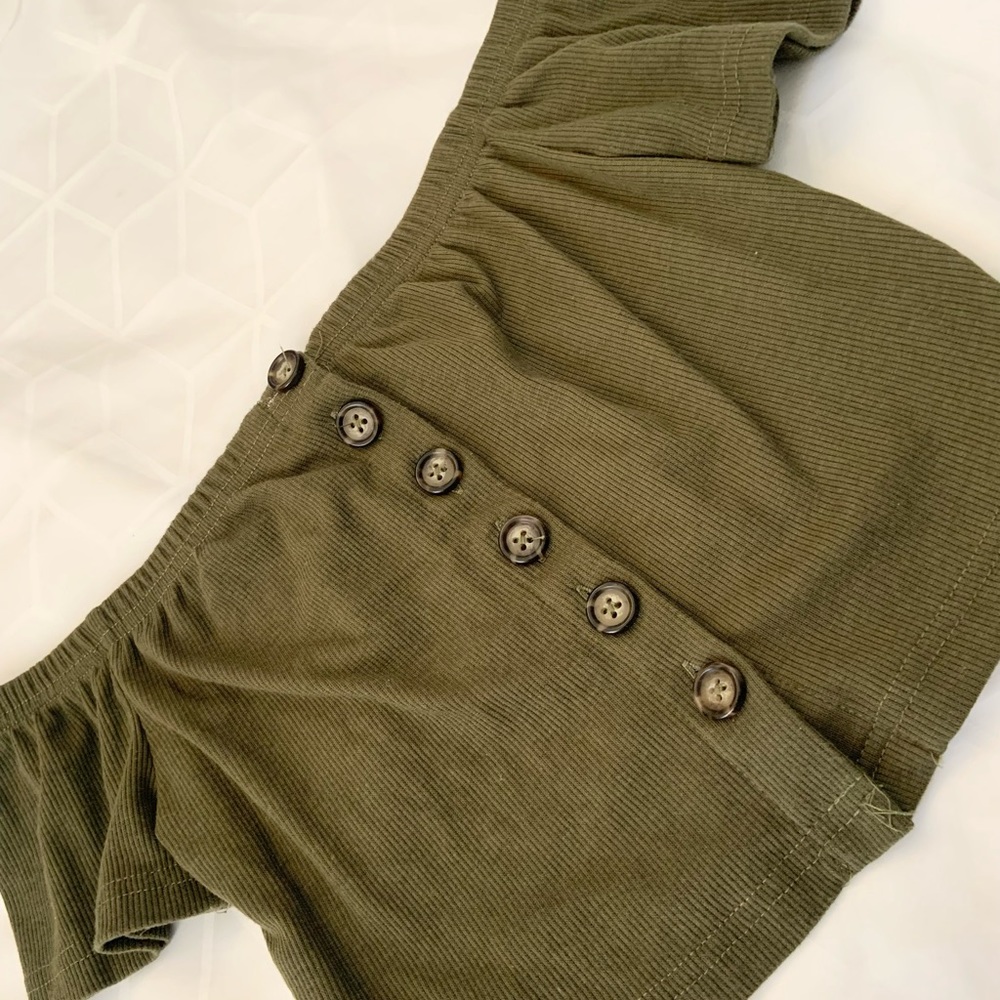 SHEIN army green crop top